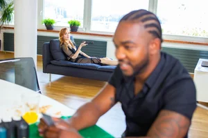 Huge-titted redhead sports a creampie after ass-fuck lovemaking with ebony and white penises - 3