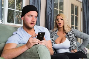 Stepmom Brooklyn Pursue cunningly seduces stepson and lets him inject butt-hole - 1