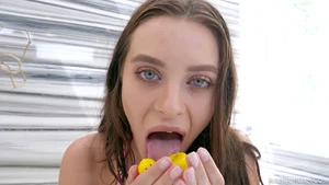 Fascinating black-haired Lana Rhoades takes a prick in her bootie & throat & slurps jizz - 5